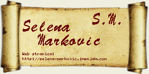 Selena Marković vizit kartica